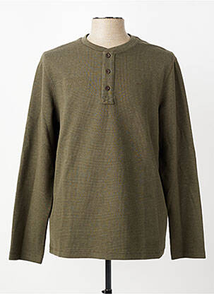 Pulover guler rotund mâneci lungi verde CAMEL ACTIVE bărbat