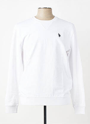 Hanorac broderie mâneci lungi alb U.S. POLO ASSN bărbat