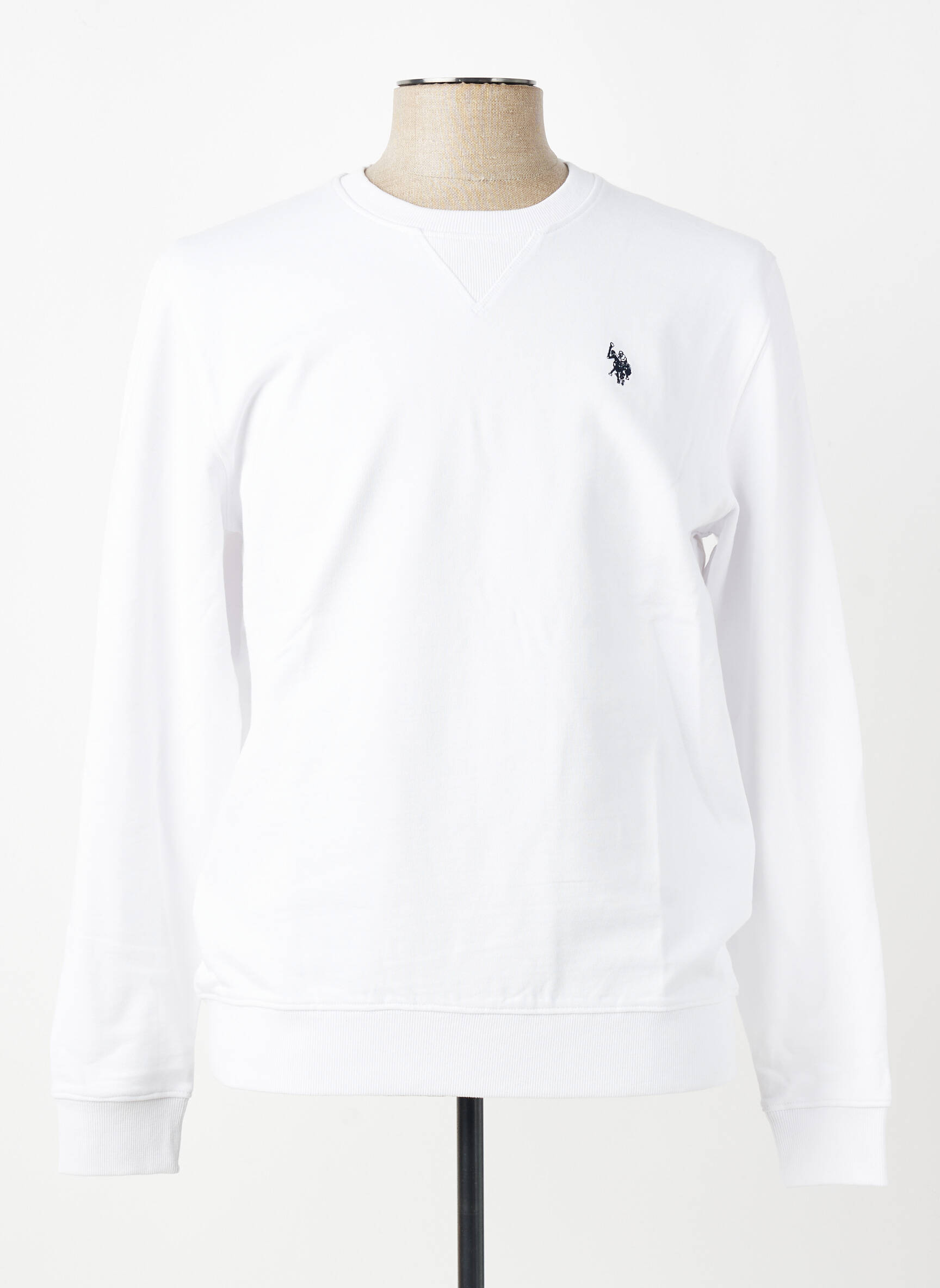Hanorac broderie mâneci lungi alb U.S. POLO ASSN bărbat