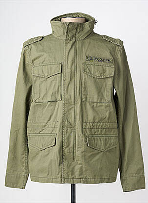 Parka mâneci lungi fără glugă verde U.S. POLO ASSN bărbat
