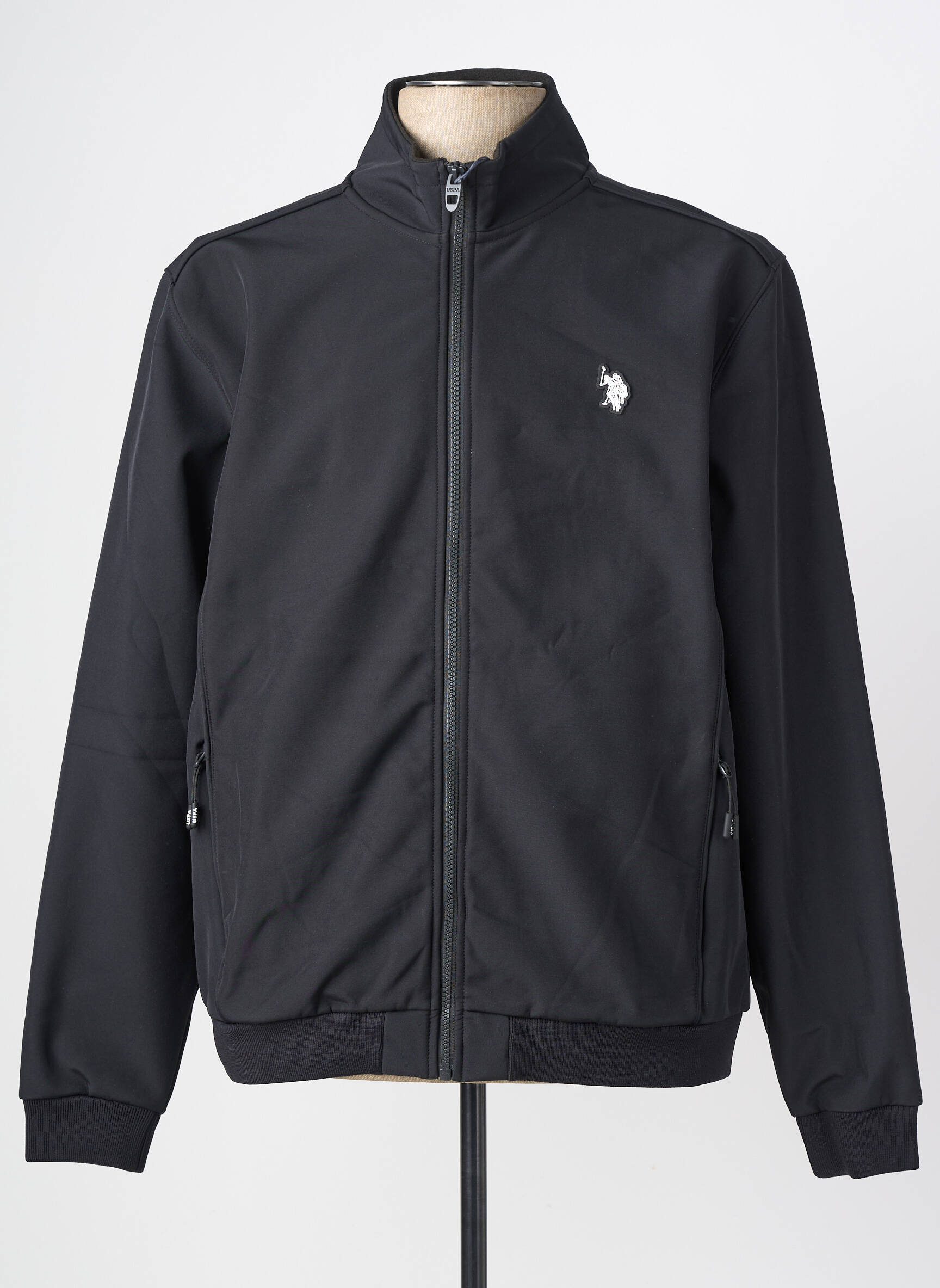Jachete casual strânsă pe partea de jos negru U.S. POLO ASSN bărbat