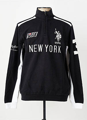 Hanorac elasticitate mâneci lungi negru U.S. POLO ASSN bărbat