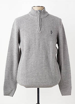 Pulover elasticitate mâneci lungi gri U.S. POLO ASSN bărbat