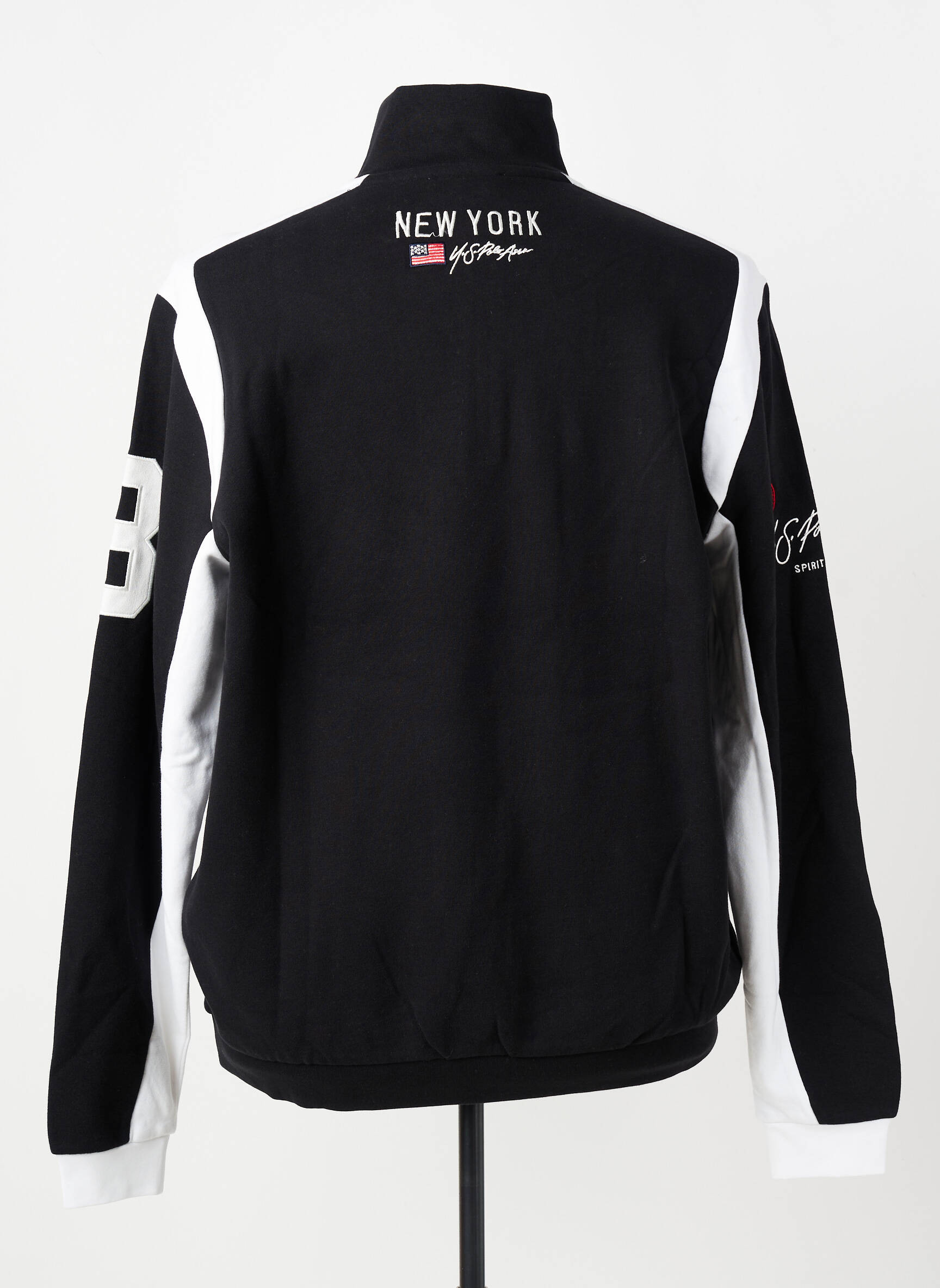 Hanorac elasticitate mâneci lungi negru U.S. POLO ASSN bărbat