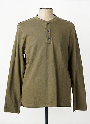 Tricou guler tunisian mâneci lungi verde CAMEL ACTIVE bărbat