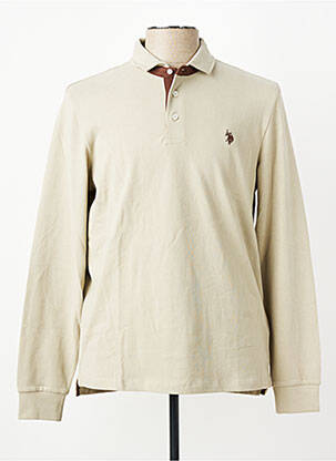 Polo mâneci lungi mâneci lungi bej U.S. POLO ASSN bărbat