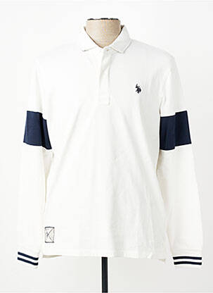 Polo mâneci lungi mâneci lungi alb U.S. POLO ASSN bărbat