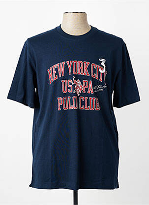 Tricou croială cambrată mâneci scurte albastru U.S. POLO ASSN bărbat