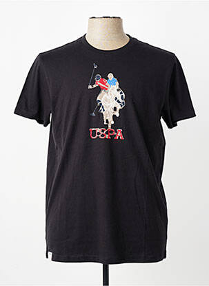 Tricou croială cambrată mâneci scurte negru U.S. POLO ASSN bărbat