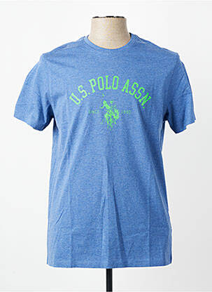 Tricou țesătură melanj mâneci scurte albastru U.S. POLO ASSN bărbat