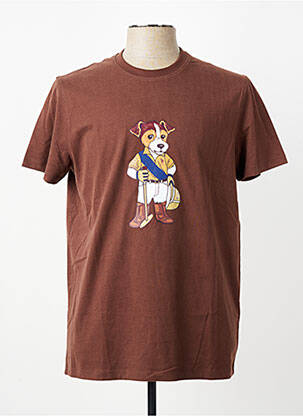 Tricou croială cambrată mâneci scurte maro U.S. POLO ASSN bărbat