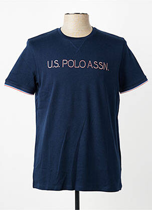 Tricou croială cambrată mâneci scurte albastru U.S. POLO ASSN bărbat