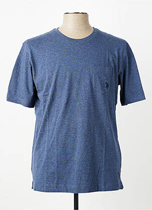 Tricou țesătură melanj mâneci scurte albastru U.S. POLO ASSN bărbat
