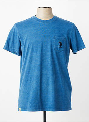 Tricou țesătură melanj mâneci scurte albastru deschis U.S. POLO ASSN bărbat