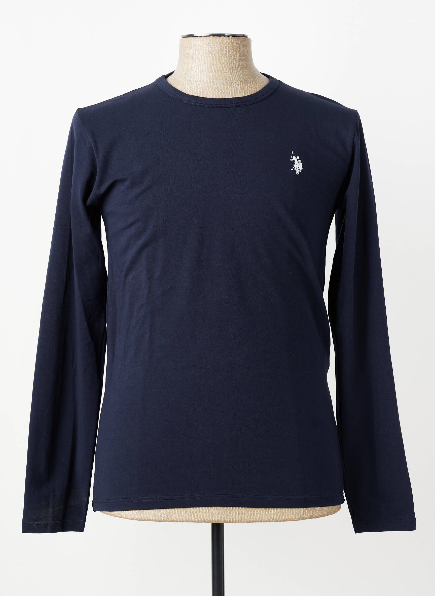 Tricou croială cambrată mâneci lungi albastru U.S. POLO ASSN bărbat