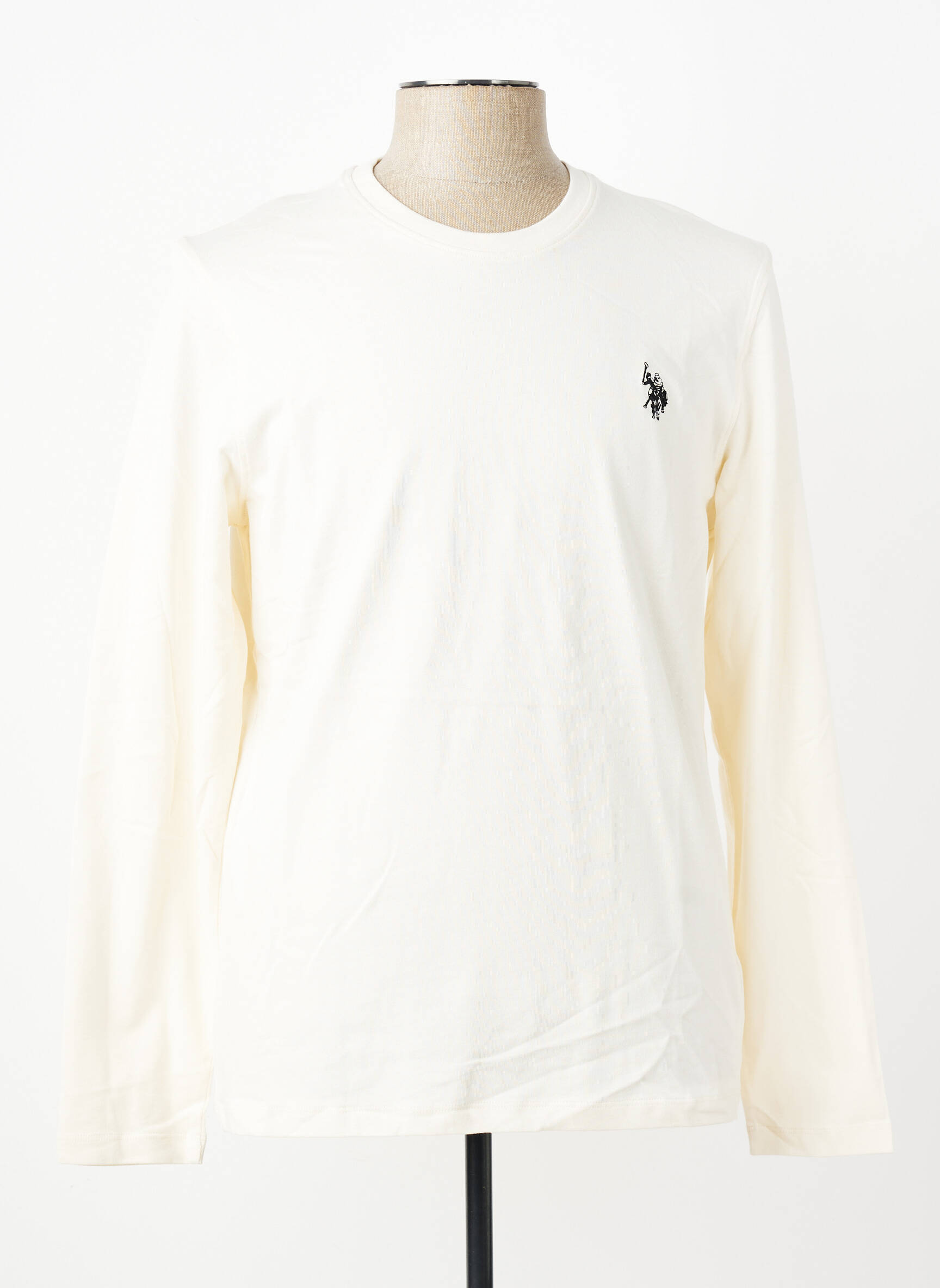 Tricou croială cambrată mâneci lungi bej U.S. POLO ASSN bărbat