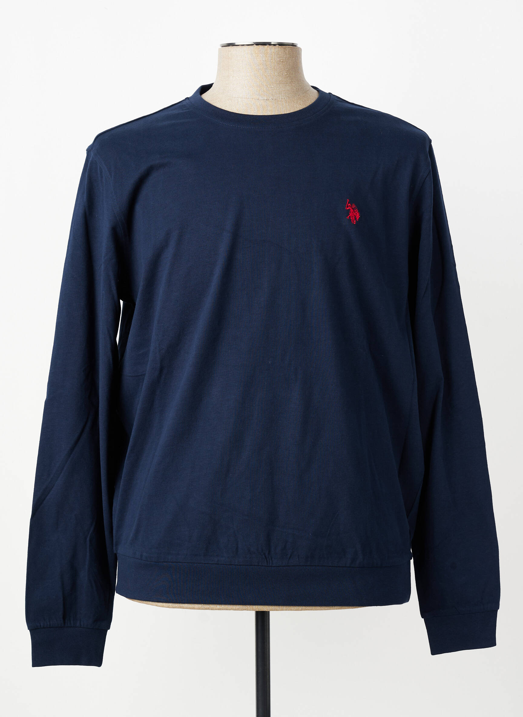 Tricou croială cambrată mâneci lungi albastru U.S. POLO ASSN bărbat