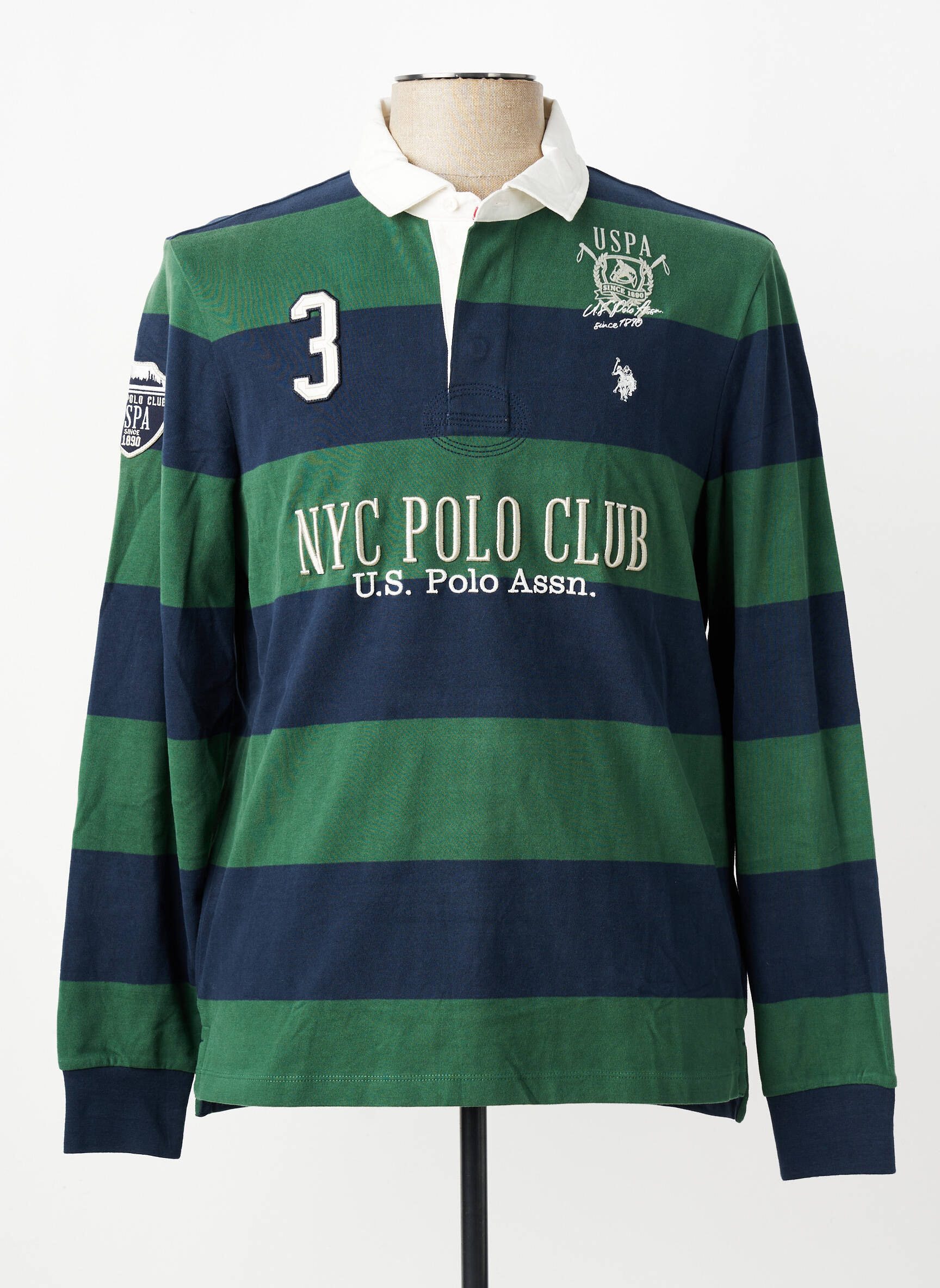 Polo mâneci lungi mâneci lungi verde U.S. POLO ASSN bărbat