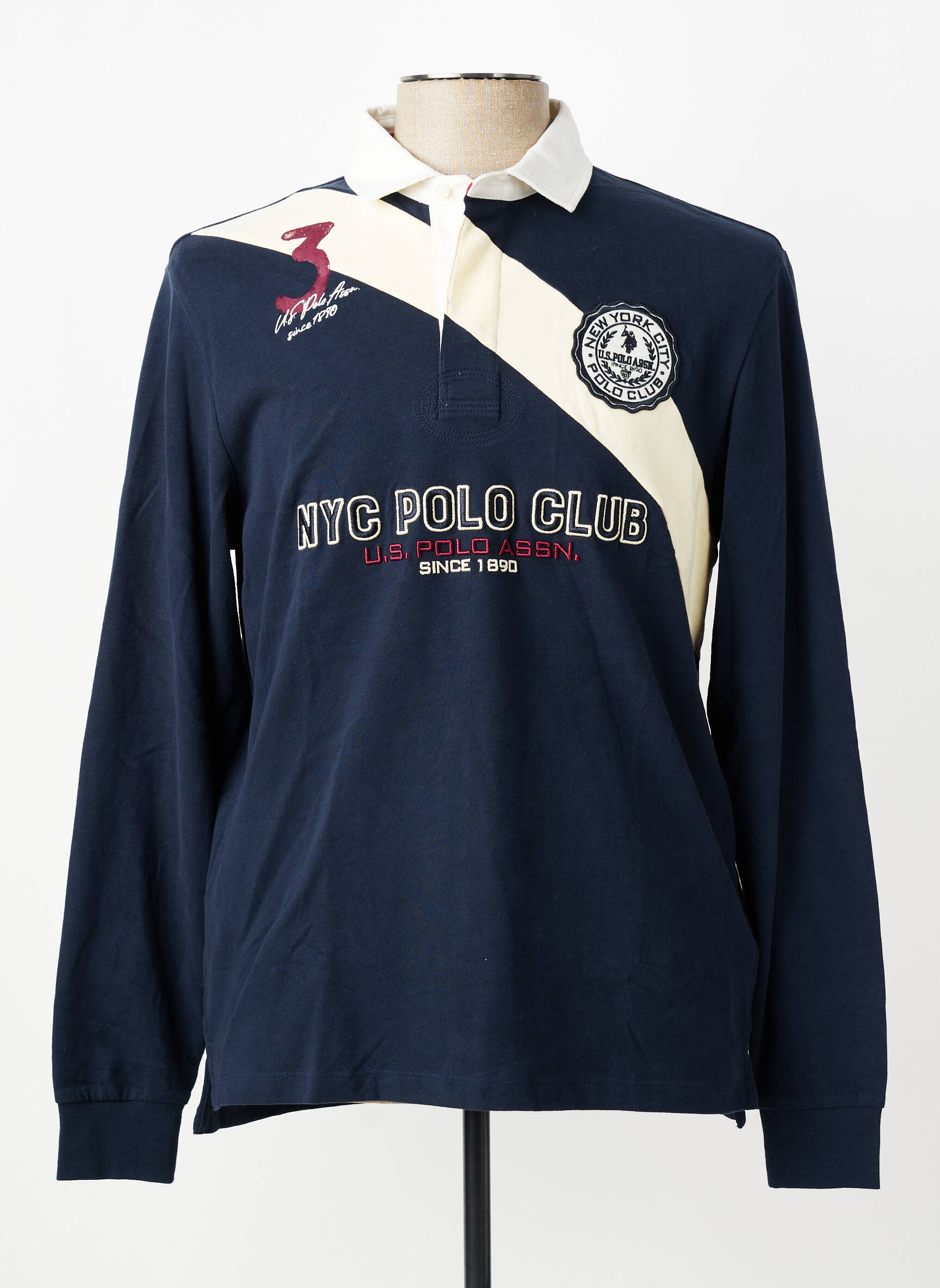Polo mâneci lungi mâneci lungi albastru U.S. POLO ASSN bărbat