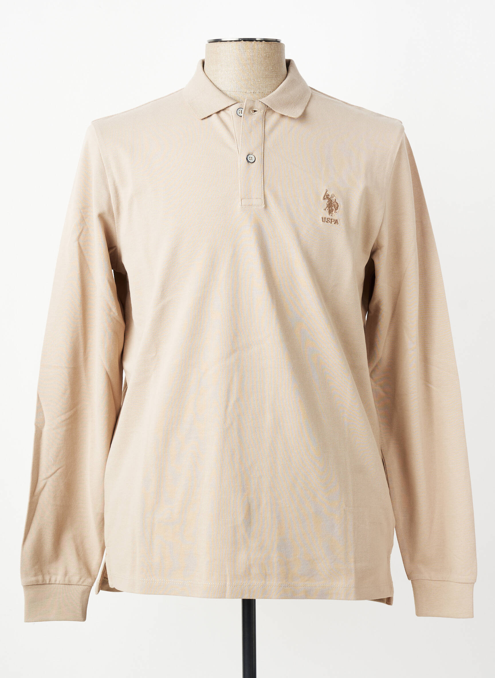 Polo mâneci lungi mâneci lungi maro U.S. POLO ASSN bărbat