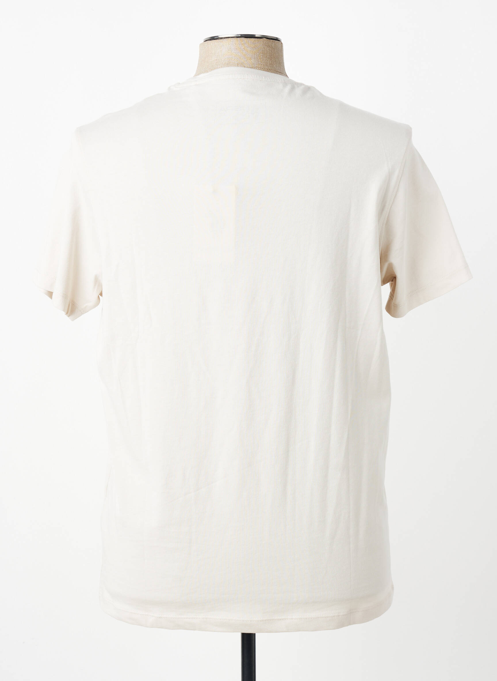 Tricou broderie mâneci scurte bej U.S. POLO ASSN bărbat