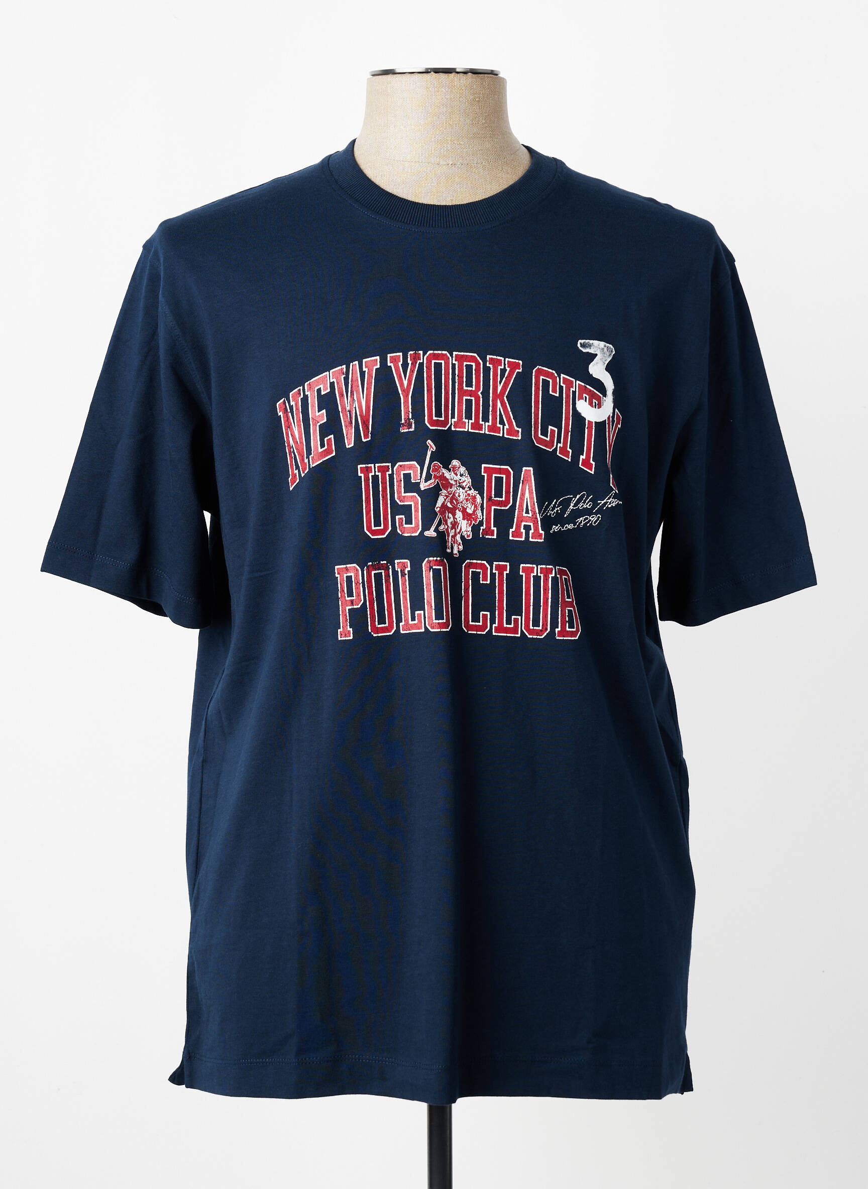 Tricou croială cambrată mâneci scurte albastru U.S. POLO ASSN bărbat