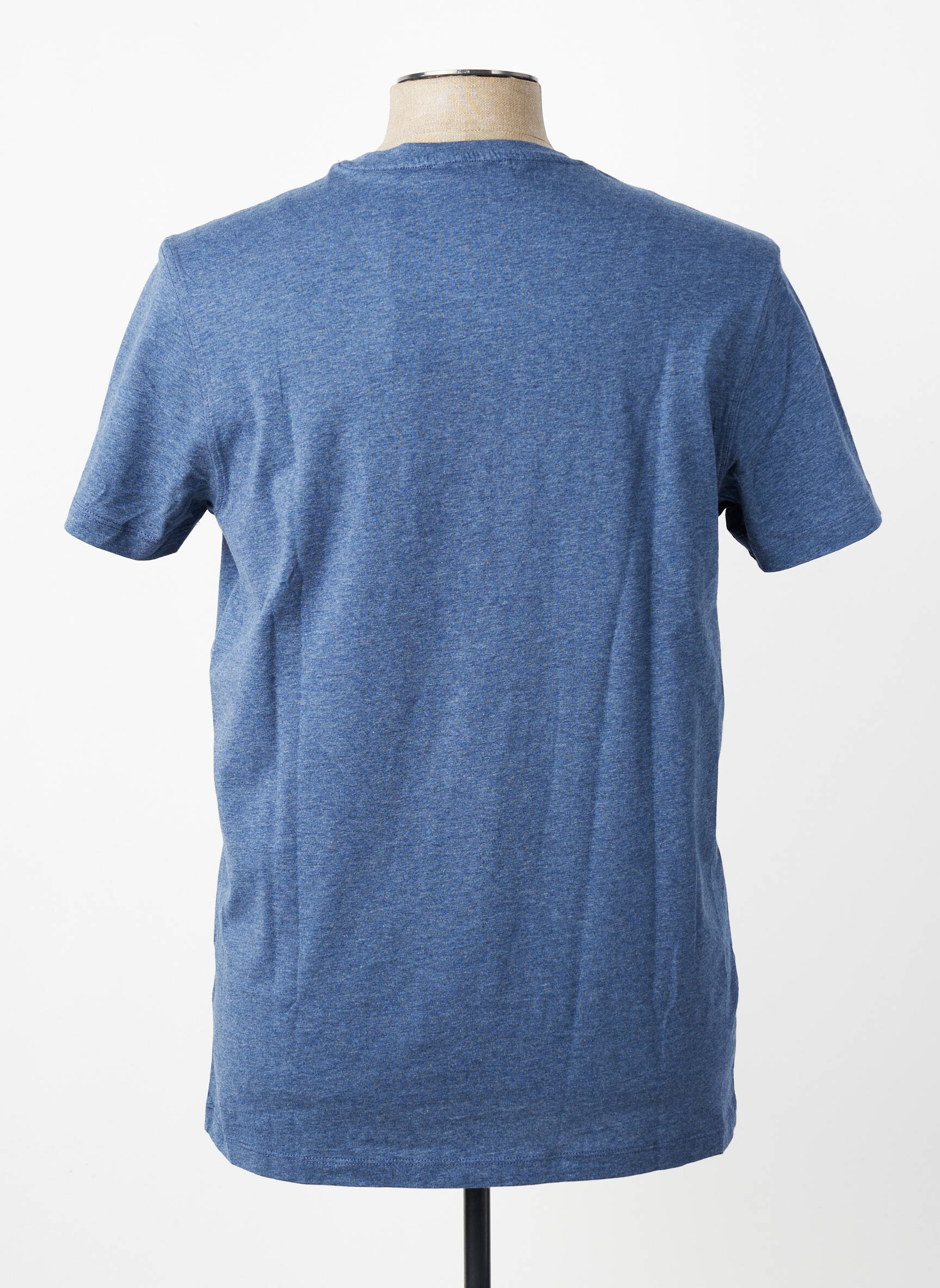 Tricou țesătură melanj mâneci scurte albastru U.S. POLO ASSN bărbat