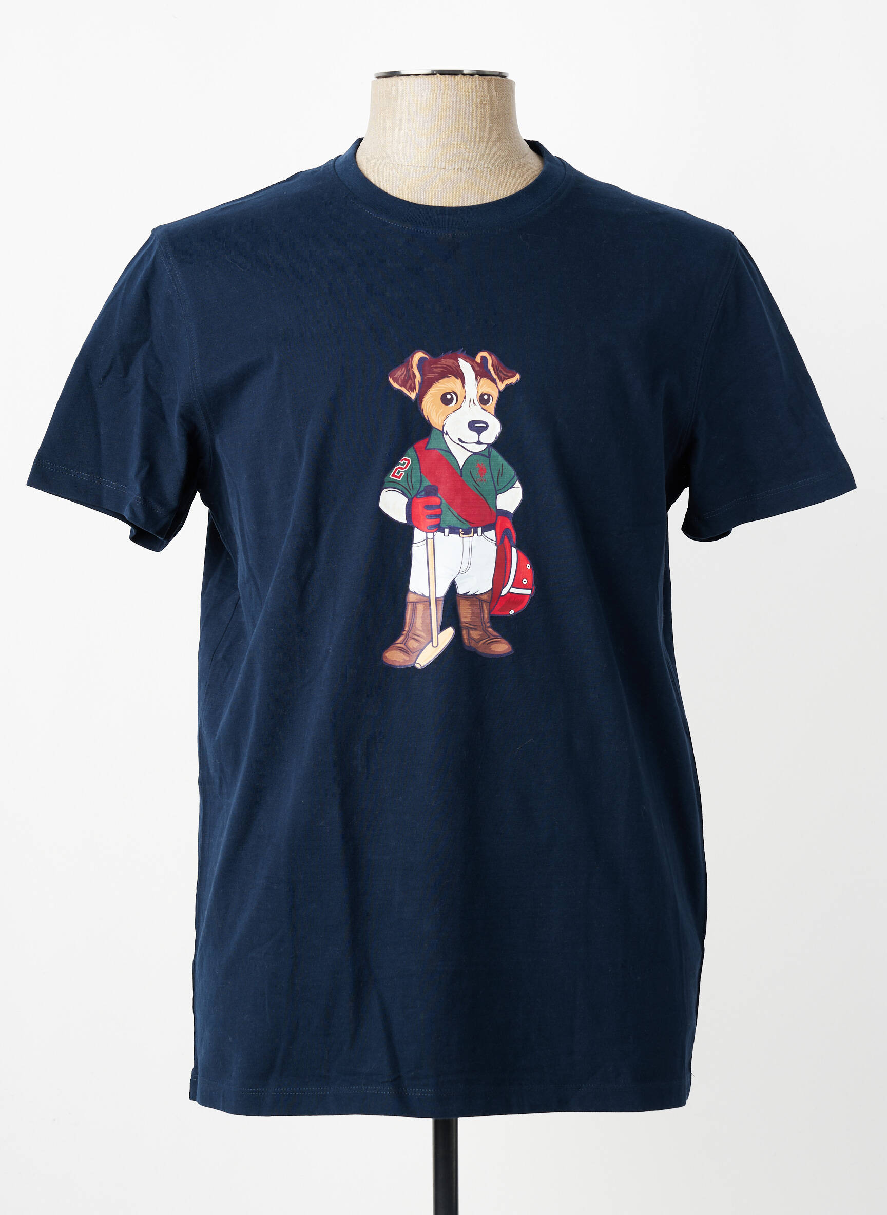 Tricou croială cambrată mâneci scurte albastru U.S. POLO ASSN bărbat