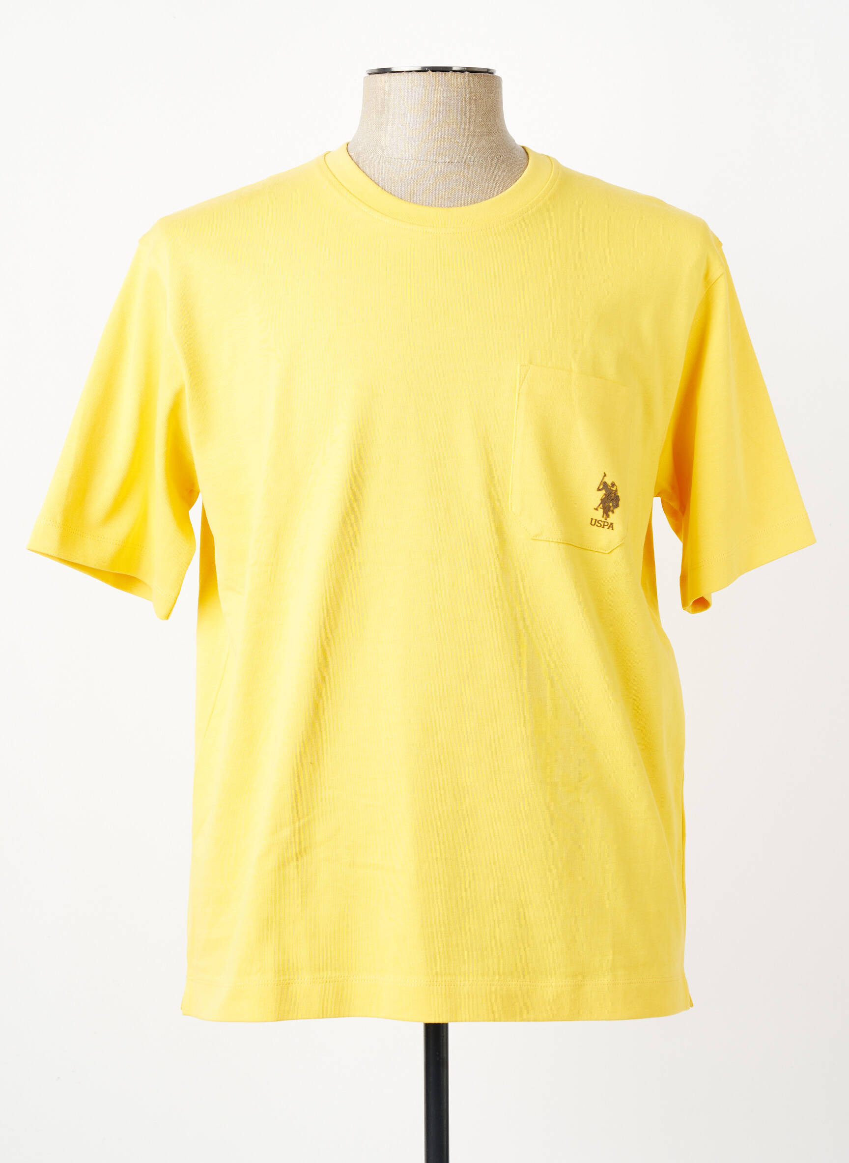 Tricou elasticitate mâneci scurte galben U.S. POLO ASSN bărbat