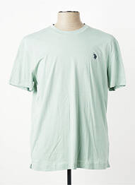 Tricou broderie mâneci scurte verde U.S. POLO ASSN bărbat