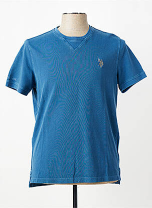 Tricou broderie mâneci scurte albastru U.S. POLO ASSN bărbat
