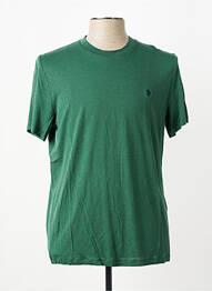 Tricou broderie mâneci scurte verde U.S. POLO ASSN bărbat