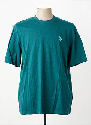Tricou broderie mâneci scurte verde U.S. POLO ASSN bărbat