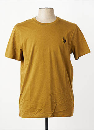 Tricou broderie mâneci scurte verde U.S. POLO ASSN bărbat