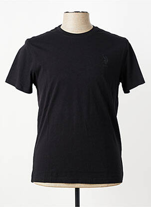 Tricou broderie mâneci scurte negru U.S. POLO ASSN bărbat