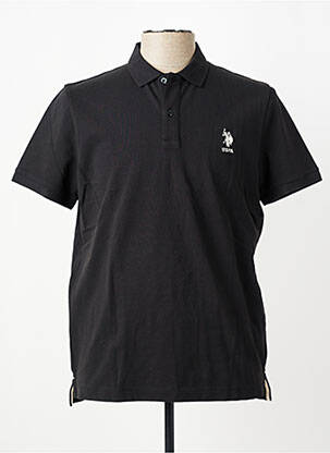 Polo elasticitate mâneci scurte negru U.S. POLO ASSN bărbat