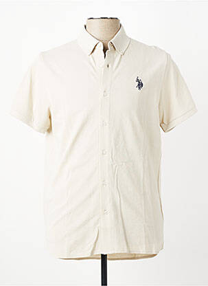 Polo elasticitate mâneci scurte bej U.S. POLO ASSN bărbat