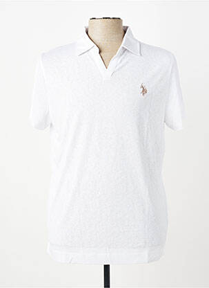 Polo țesătură jersey mâneci scurte alb U.S. POLO ASSN bărbat