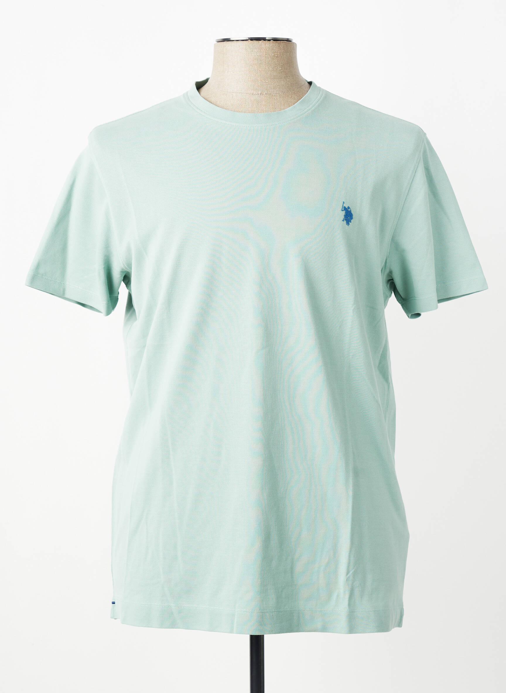 Tricou broderie mâneci scurte verde U.S. POLO ASSN bărbat