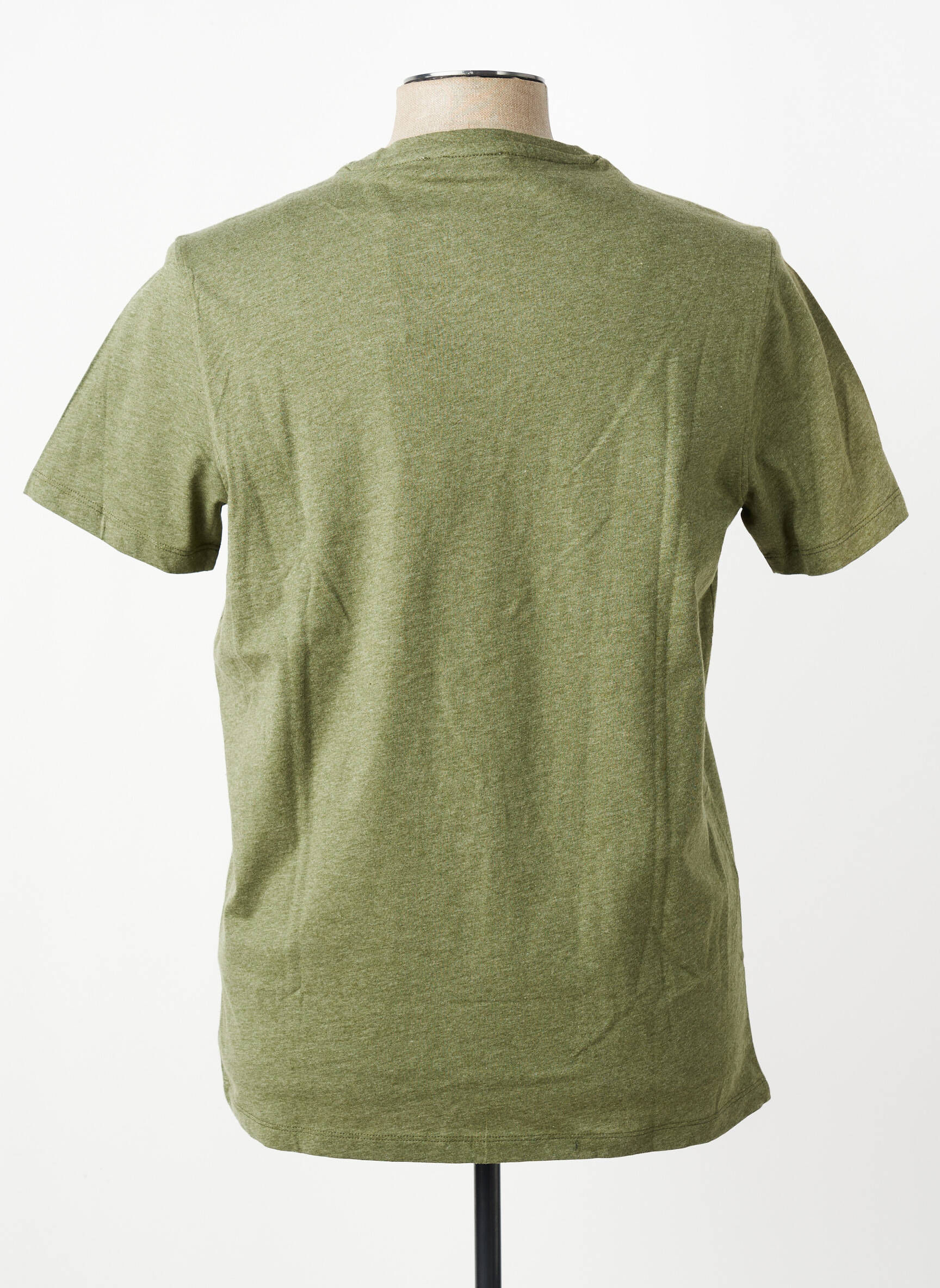 Tricou țesătură melanj mâneci scurte verde U.S. POLO ASSN bărbat