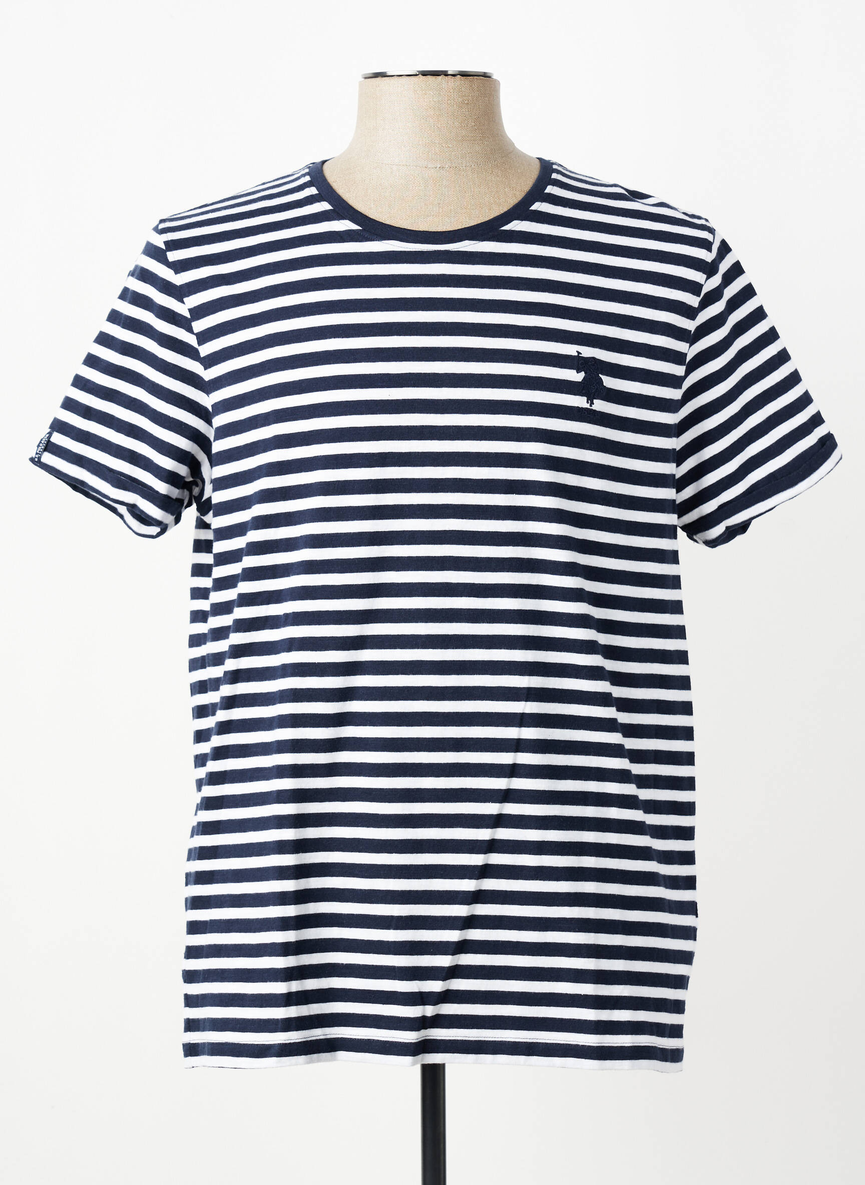 Tricou croială cambrată mâneci scurte albastru U.S. POLO ASSN bărbat
