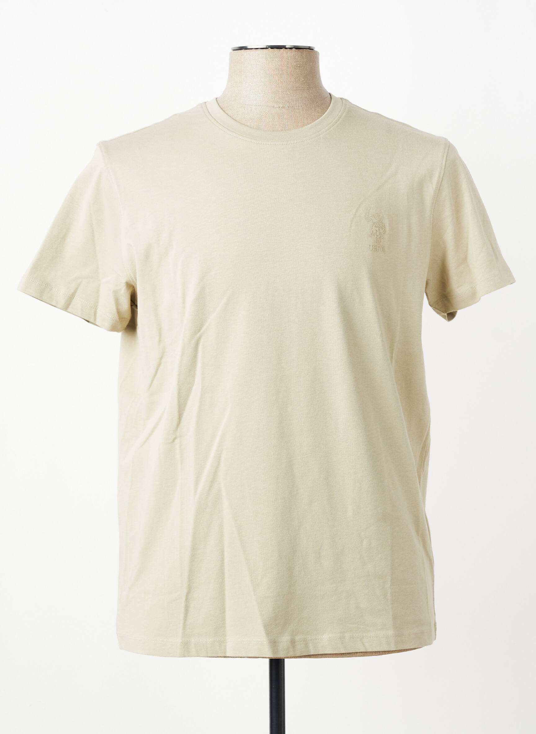 Tricou broderie mâneci scurte verde U.S. POLO ASSN bărbat