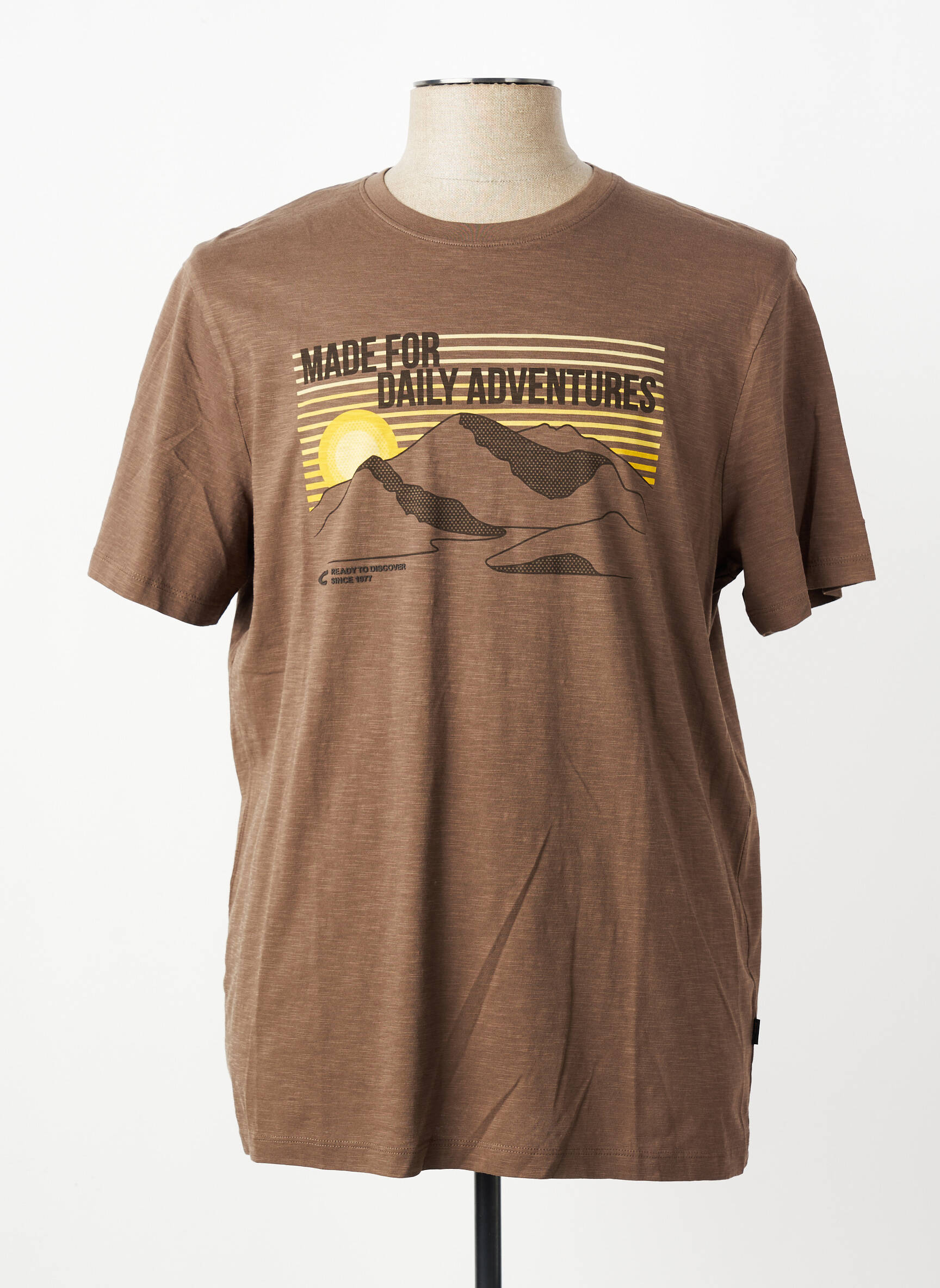 Tricou croială cambrată mâneci scurte maro CAMEL ACTIVE bărbat