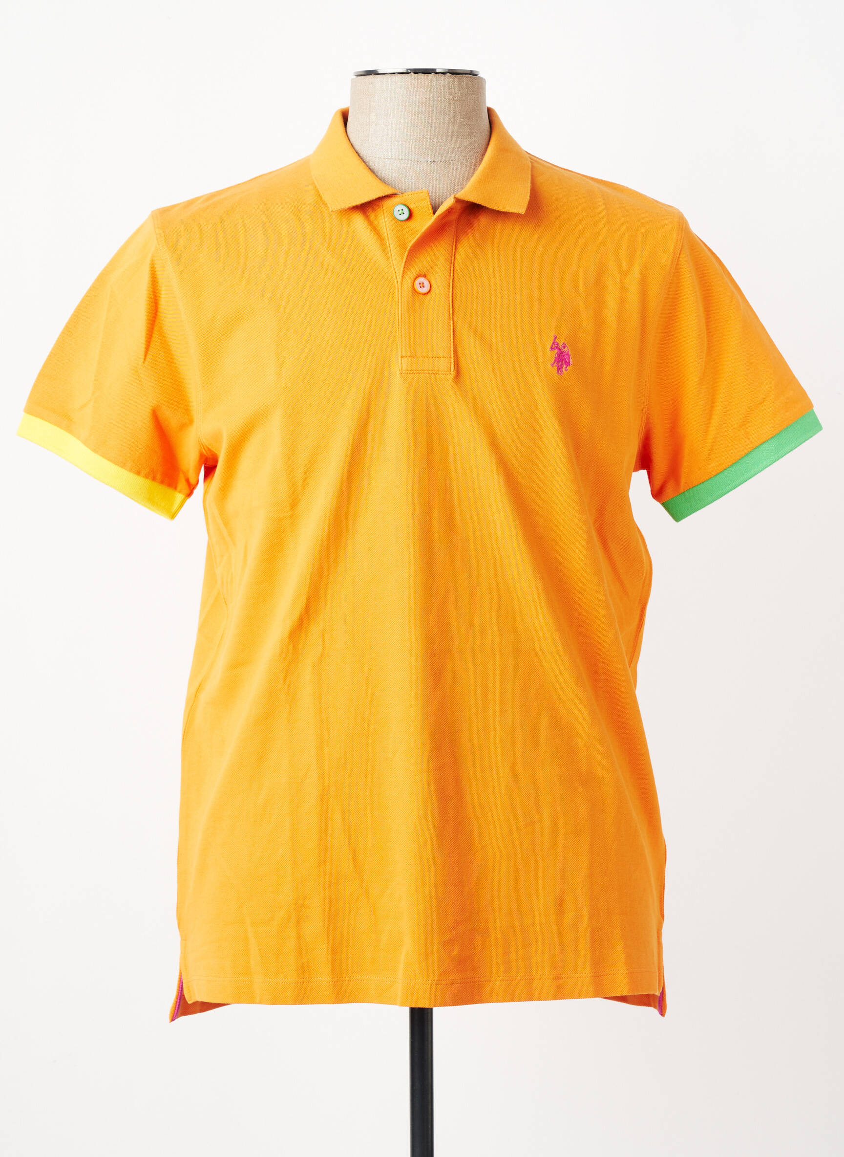 Polo elasticitate mâneci scurte portocaliu U.S. POLO ASSN bărbat