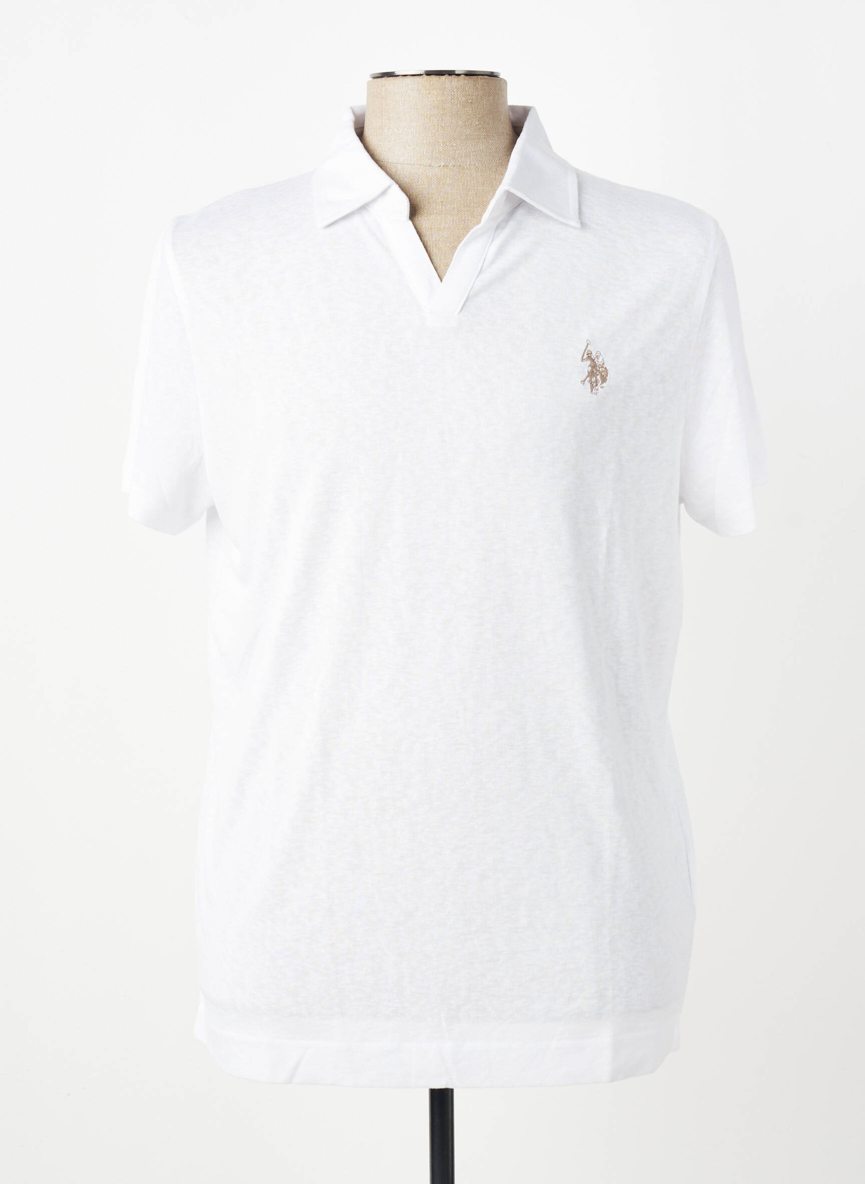 Polo țesătură jersey mâneci scurte alb U.S. POLO ASSN bărbat