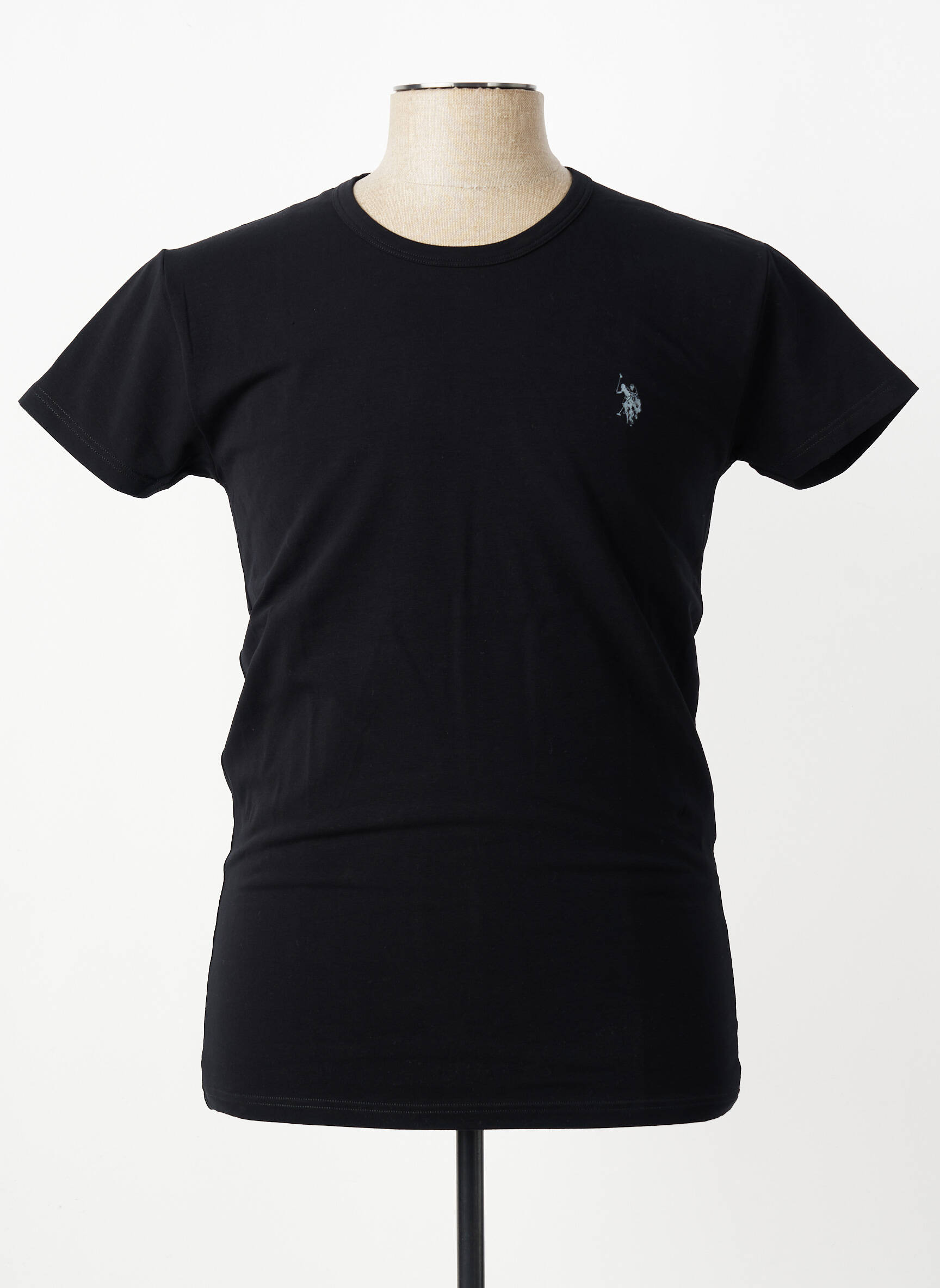 Tricou broderie mâneci scurte negru U.S. POLO ASSN bărbat