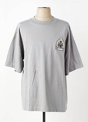 Tricou broderie mâneci scurte gri AVIREX bărbat
