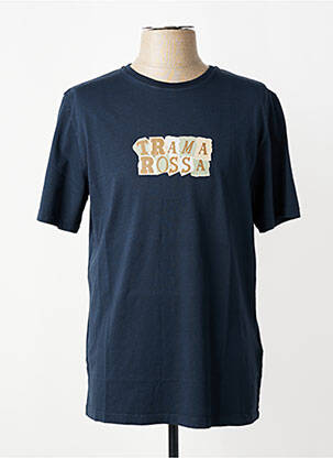 Tricou croială cambrată mâneci scurte albastru TRAMAROSSA bărbat