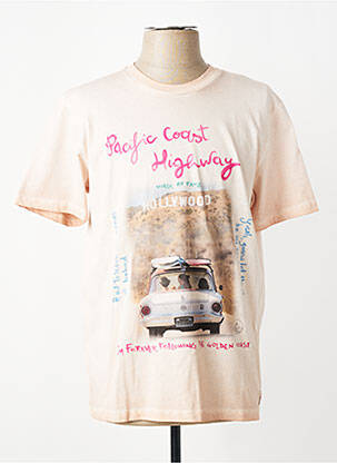 Tricou croială cambrată mâneci scurte roz BOB bărbat
