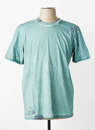 Tricou broderie mâneci scurte verde BOB bărbat